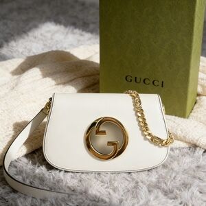 Gucci  Medium Shoulder Bag White Leather